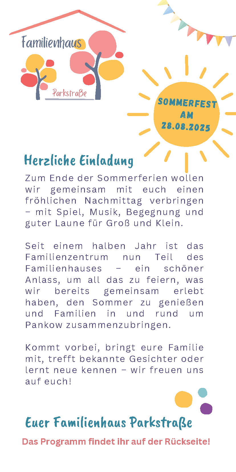 Sommerfest Familienhaus Parkstraße 1 Seite 1